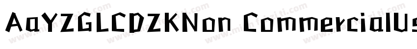 AaYZGLCDZKNon CommercialUse字体转换
